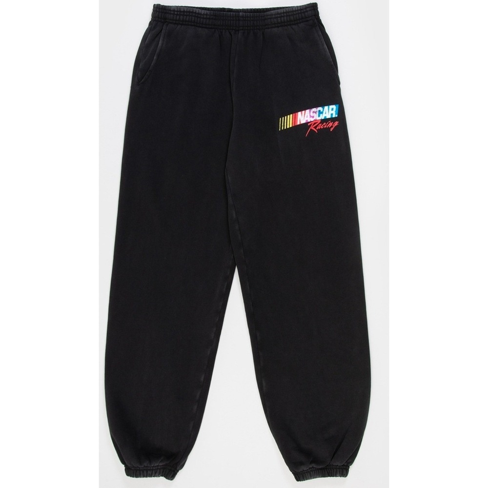 NASCAR Racing Tillys Black Fleece Graphic Jogger Sweatpants Kids Size Medium NEW